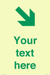 Custom Safe Condition inverse: Green Down right arrow